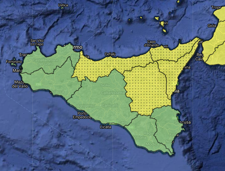 DOMANI ALLERTA ROSSA PER INCENDI AD AGRIGENTO E CALTANISSETTA CODICE