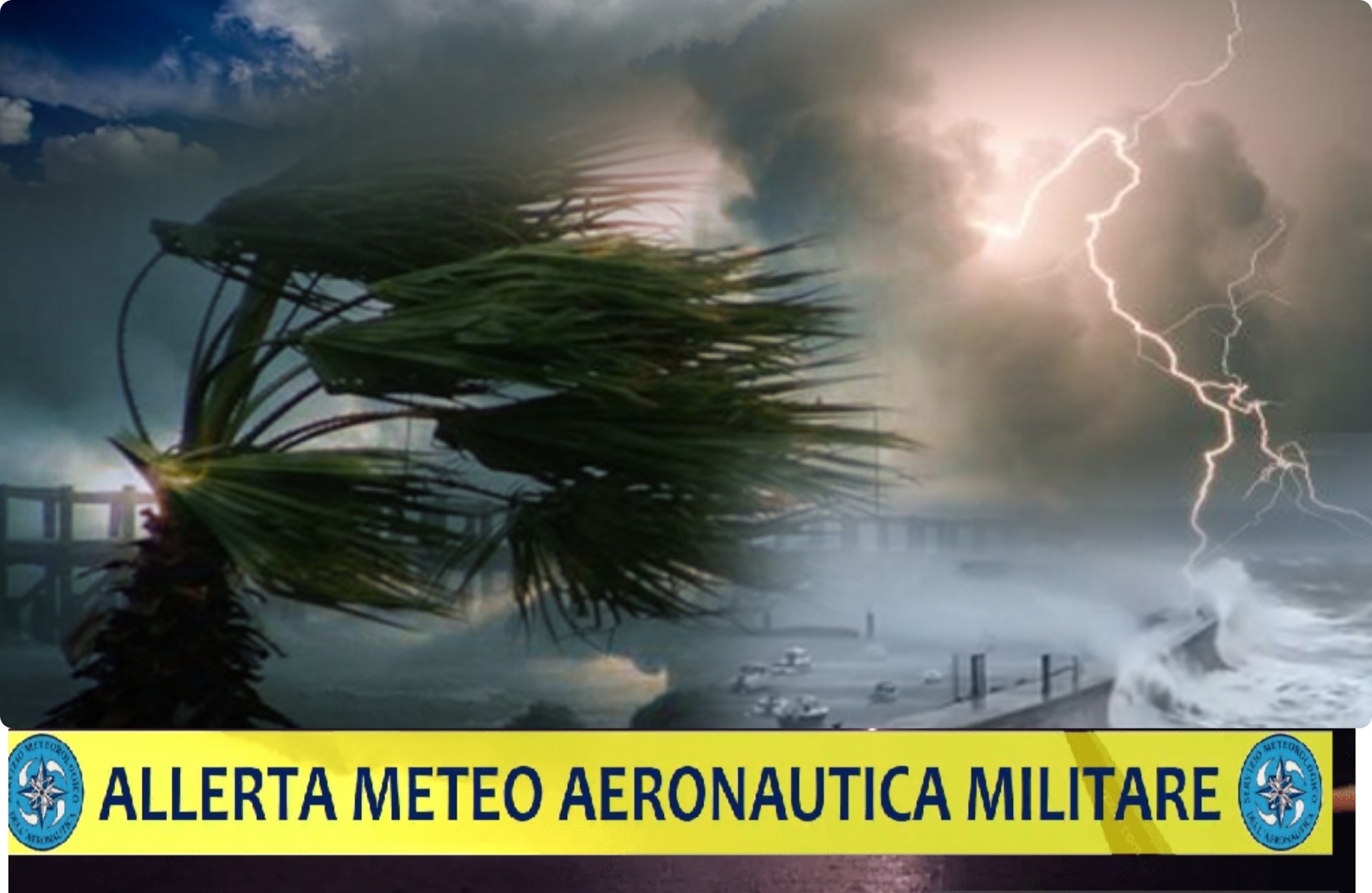 DIRAMATA ALLERTA METEO DELL AERONAUTICA MILITARE. IN ARRIVO LA