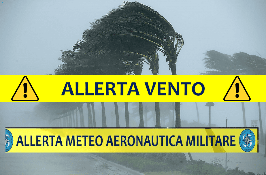 ALLERTA METEO AERONAUTICA MILITARE IN ARRIVO VENTI FORTI E